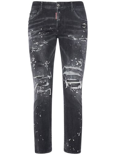 Jean Skater En Denim Peint - DSQUARED2 - Modalova