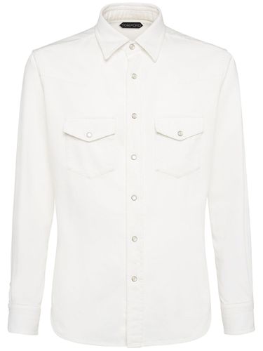 Chemise Slim En Denim - TOM FORD - Modalova