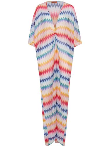 Robe Longue En Lurex Drapé À Chevrons - MISSONI - Modalova