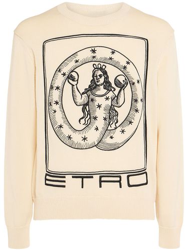 Pull-over En Maille De Coton À Logo - ETRO - Modalova