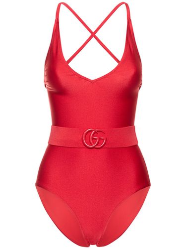 Maillot De Bain 1 Pièce En Jersey Stretch Brillant - GUCCI - Modalova