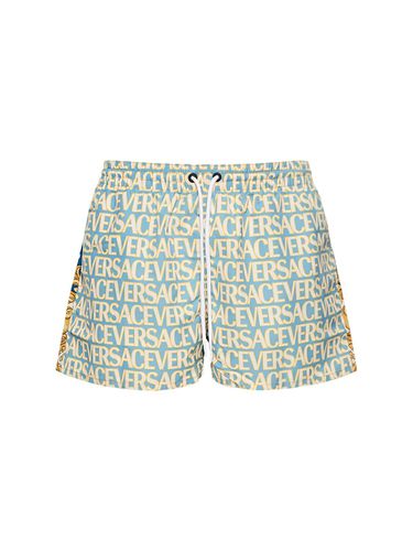 Short De Bain En Nylon Imprimé Vacanza Heritage - VERSACE - Modalova