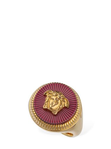 Bague En Émail Medusa - VERSACE - Modalova