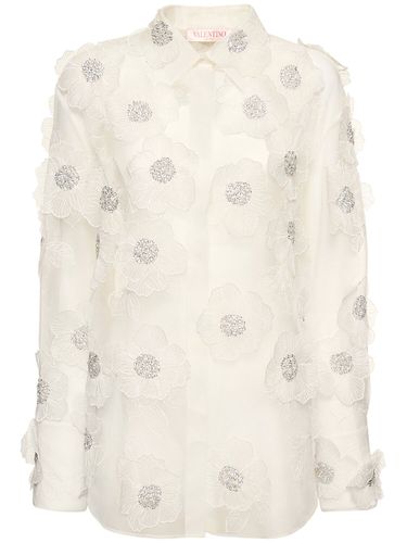 Chemise En Organza Brodé - VALENTINO - Modalova