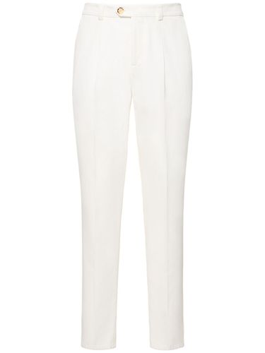 Pantalon Droit En Gabardine De Coton - BRUNELLO CUCINELLI - Modalova