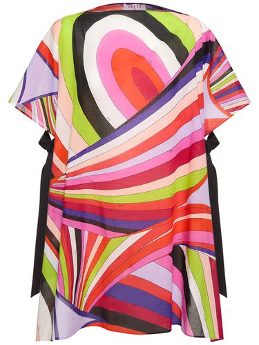 Robe Caftan Courte En Voile Imprimée Iride - PUCCI - Modalova