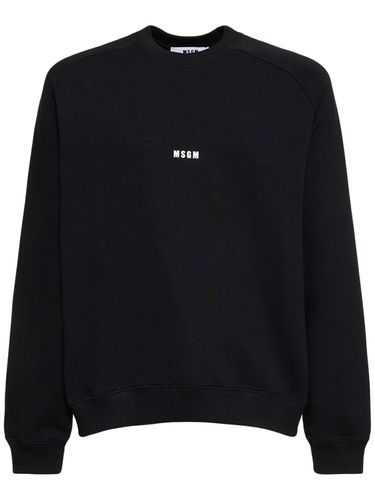 Sweat-shirt En Tissu Éponge Imprimé Logo - MSGM - Modalova