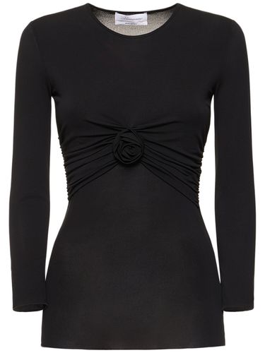 Haut Drapé En Jersey À Manches 3/4 - BLUMARINE - Modalova