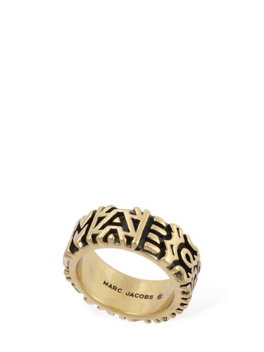 Bague À Monogramme Gravé - MARC JACOBS - Modalova