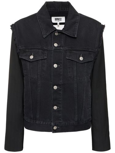 Veste En Laine Mélangée Et Denim - MM6 MAISON MARGIELA - Modalova