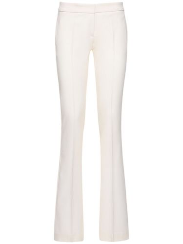 Pantalon Droit En Crêpe De Laine Taille Haute - BLUMARINE - Modalova