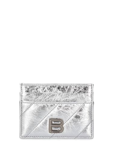 Porte-cartes En Cuir Métallisé Crush - BALENCIAGA - Modalova