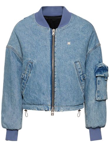 Veste Bomber Courte En Denim - AMIRI - Modalova