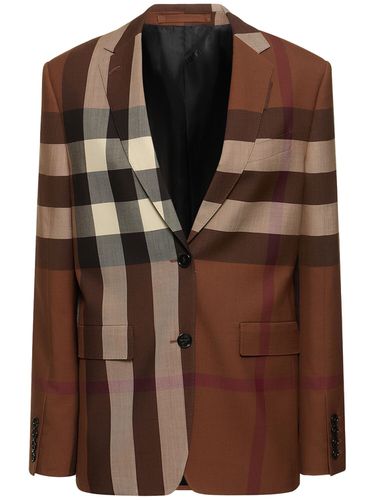 Blazer En Sergé De Laine À Carreaux Lexa - BURBERRY - Modalova