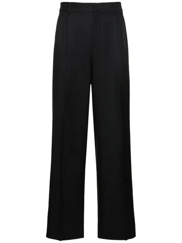 Pantalon En Laine - VERSACE - Modalova