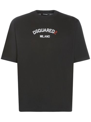 T-shirt En Coton Imprimé Milano - DSQUARED2 - Modalova