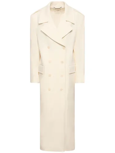 Manteau Long Oversize En Laine Double Boutonnage - STELLA MCCARTNEY - Modalova