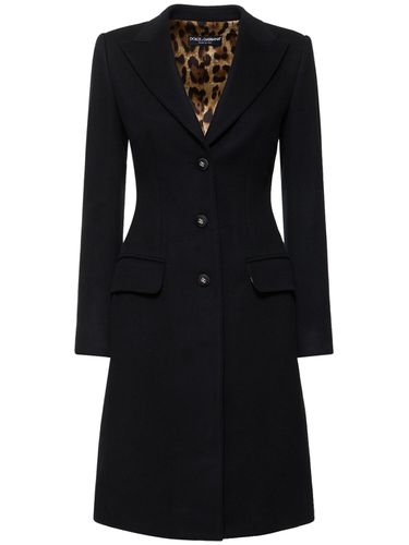 Manteau Midi En Laine Et Cachemire - DOLCE & GABBANA - Modalova