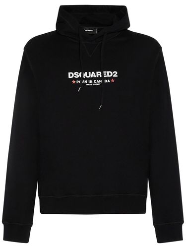 Sweat-shirt Loose En Coton À Capuche - DSQUARED2 - Modalova