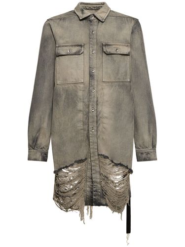 Veste En Denim À Franges Outershirt - RICK OWENS DRKSHDW - Modalova