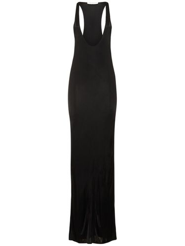 Robe En Viscose À Encolure Dégagée - SAINT LAURENT - Modalova