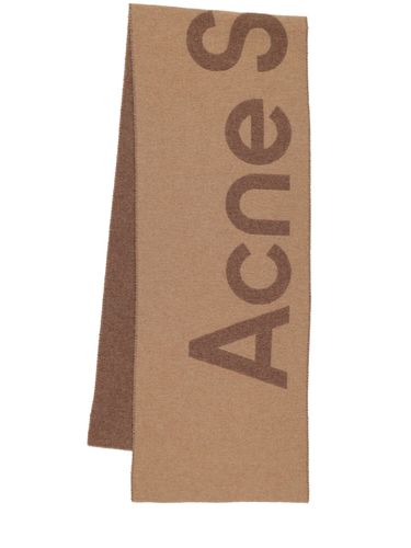 Écharpe En Laine À Logo Acne - ACNE STUDIOS - Modalova