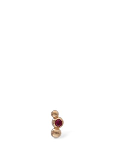 Mono Boucle D'oreille Rubis & Rose 9k Bollicine - DODO - Modalova