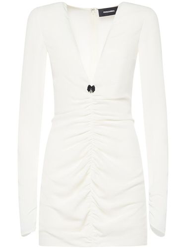 Robe Courte En Satin Froncé - DSQUARED2 - Modalova