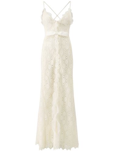 Robe Longue En Macramé Ruché Avec Nœud - GIAMBATTISTA VALLI - Modalova