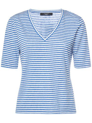 T-shirt En Jersey De Lin À Col En V Brunate - WEEKEND MAX MARA - Modalova