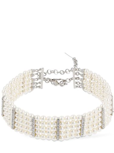 Choker En Fausses Perles Et Cristaux - ALESSANDRA RICH - Modalova