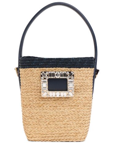 Sac Panier Mini En Raphia Viv Skate - ROGER VIVIER - Modalova