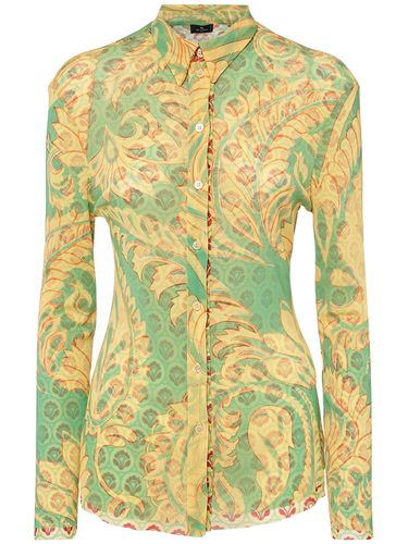 Chemise En Satin De Viscose Imprimée - ETRO - Modalova