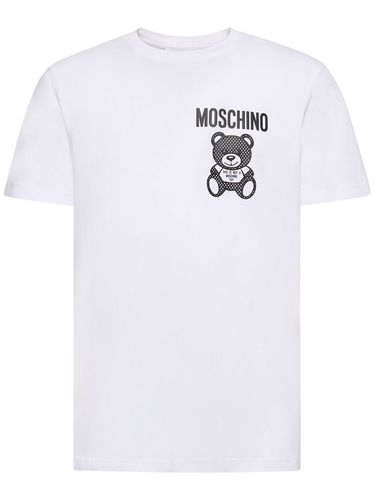 T-shirt En Coton Biologique Imprimé Ourson - MOSCHINO - Modalova