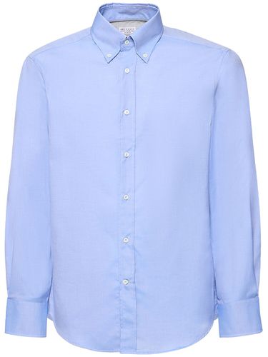 Chemise Boutonnée En Sergé De Coton - BRUNELLO CUCINELLI - Modalova