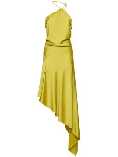 Robe Midi En Satin Fluide À Encolure Licou - THE ATTICO - Modalova