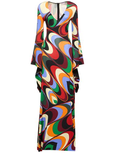 Robe Longue En Jersey De Satin À Manches Longues - PUCCI - Modalova