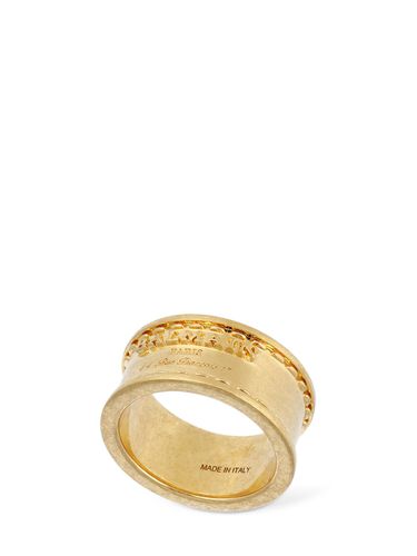 Bague En Laiton Signature Tubular - BALMAIN - Modalova