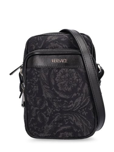 Sac Bandoulière En Toile Jacquard Barocco - VERSACE - Modalova