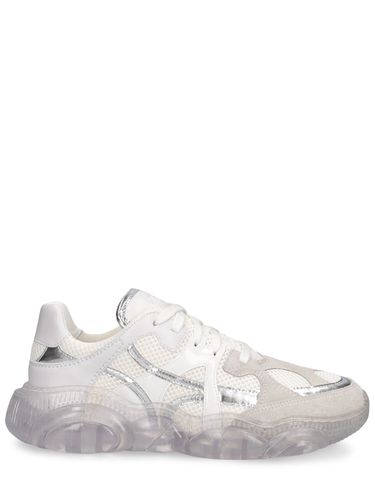 Sneakers En Mesh Et Cuir - MOSCHINO - Modalova