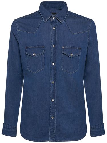 Chemise Western Slim En Denim Délavé - TOM FORD - Modalova