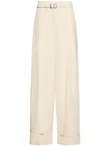 Pantalon Taille Haute En Viscose Et Soie - JIL SANDER - Modalova