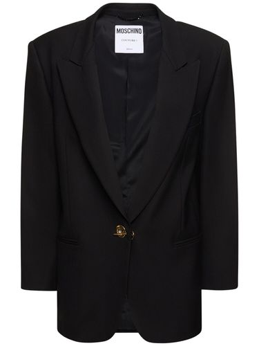 Veste En Gabardine De Viscose Stretch - MOSCHINO - Modalova