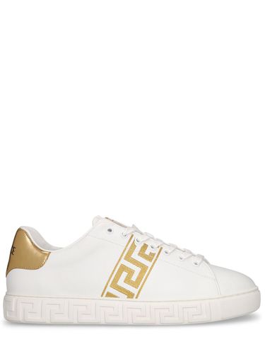 Sneakers En Matière Synthétique À Logo - VERSACE - Modalova