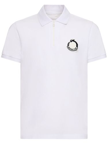 Polo En Piqué De Coton Cny - MONCLER - Modalova