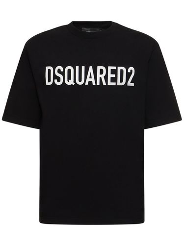 T-shirt Loose En Coton Imprimé - DSQUARED2 - Modalova