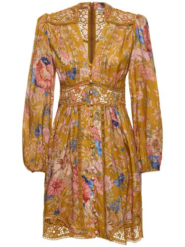 Robe Courte En Lin August - ZIMMERMANN - Modalova