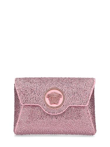 Pochette Mini En Cristaux Et Satin - VERSACE - Modalova