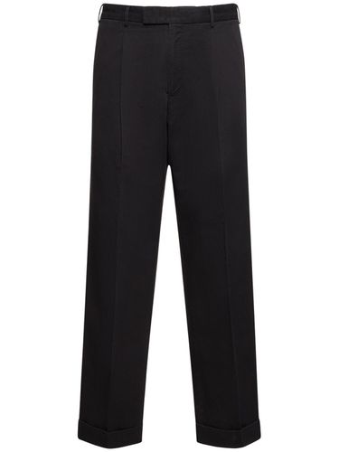 Pantalon En Gabardine De Coton Et Lin Quindici - PT TORINO - Modalova