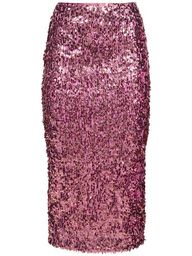 Jupe Crayon Midi En Sequins - ROTATE - Modalova